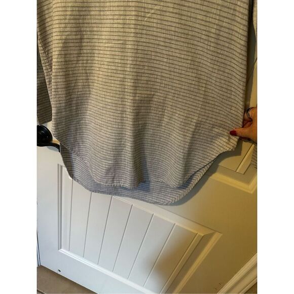 Madewell Split Cuff Gray Cotton Tunic Women Top Weathered Concrete Size XS H3939 - Picture 8 of 13